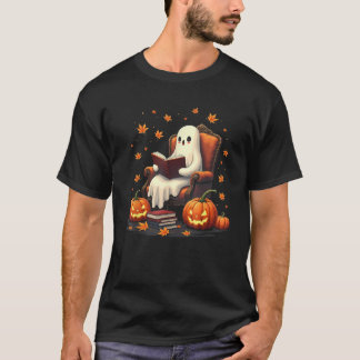 T-shirt Lecture Livre Lover Enseignant Ghost Livre Reade F