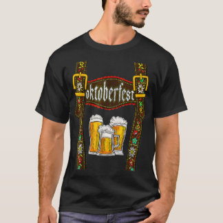 T-shirt Lederhosen Suspendants Oktoberfest Bavarian Munich