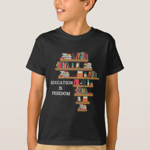 T-shirt L'éducation est la liberté Histoire noire afro-amé