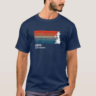 T-shirt Leeds Royaume-Uni Retro Vintage Style U