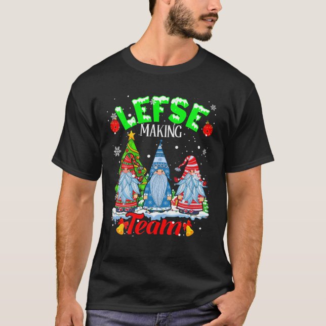 T-shirt Lefse Making Team Christmas Gnomes Norwegian Lefse (Devant)