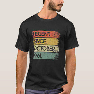T-shirt Legend October 1961 60th Birthday Decorations 60 Y