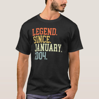 T-shirt Legend Since January 2004 For Men Women January 20