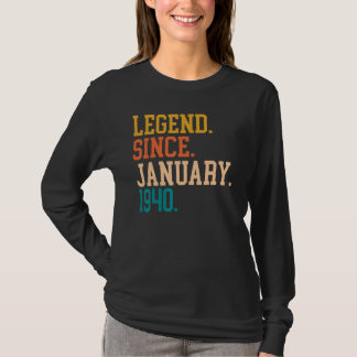 T-shirt Legend Since Janvier 1940 For Men Women Janvier 19