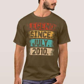 T-shirt Legend Since July 2010 Vintage 12 Years Old 12th B