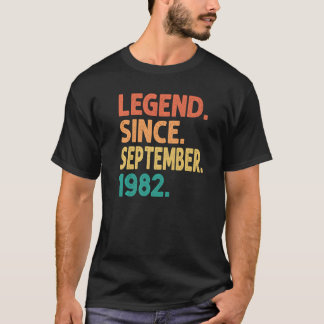 T-shirt Legend Since September 1982 40th Birthday 40 Year