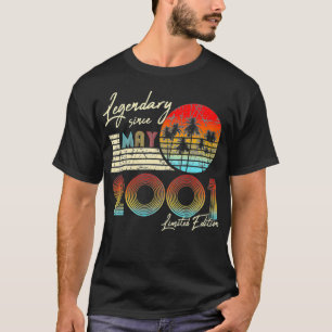 T-shirt Légendaire Depuis Anniversaire Mai 2001 Vintage 20