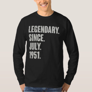 T-shirt Légendaire depuis juillet 1951 71 ans 71e naissanc
