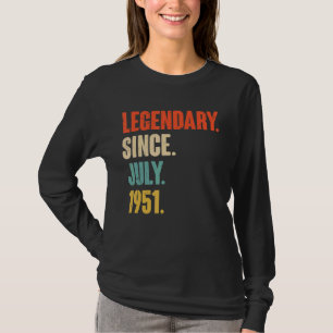 T-shirt Légendaire depuis juillet 1951 71 ans 71e naissanc