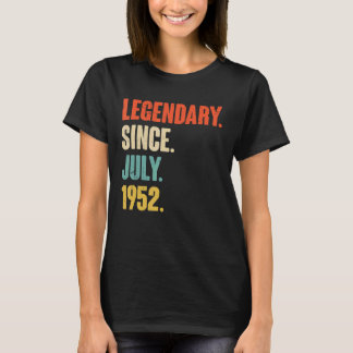 T-shirt Légendaire depuis juillet 1952 70 ans 70e annivers