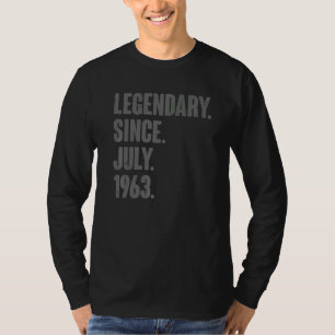 T-shirt Légendaire depuis juillet 1963 59 ans 59e annivers