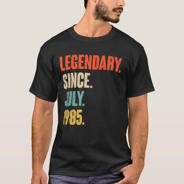 T-shirt Légendaire depuis juillet 1985 37 Ans 37e Naissanc (Devant)