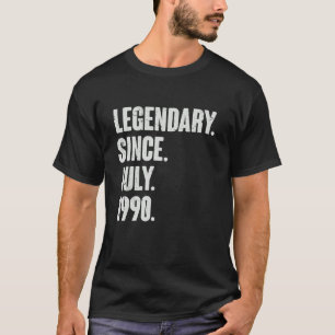 T-shirt Légendaire depuis juillet 1990 32 ans 32e naissanc