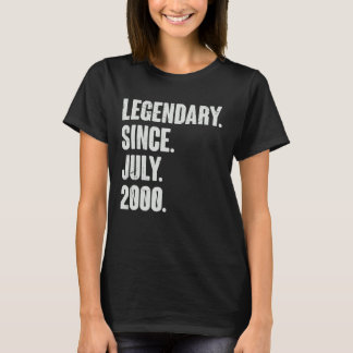 T-shirt Légendaire depuis juillet 2000 22 ans 22e annivers