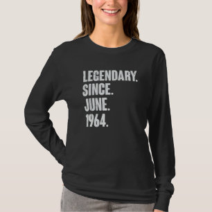 T-shirt Légendaire depuis juin 1964 58 Ans 58e Naissance