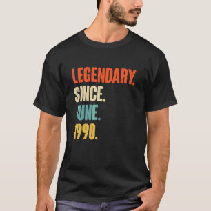 T-shirt Légendaire depuis juin 1990 32 ans 32e naissance
