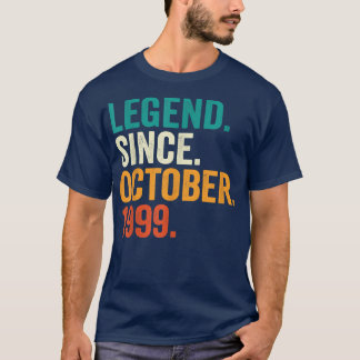 T-shirt Légendaire depuis octobre 1999 Cadeaux 23 ans 23èm