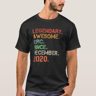 T-shirt Légendaire Épopée Awesome depuis Décembre 2020 Ret