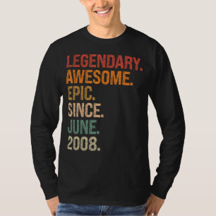 T-shirt Légendaire Épopée Awesome depuis Juin 2008 14e ann