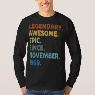 T-shirt Légendaire Épopée Awesome Depuis Novembre 1969 Bir