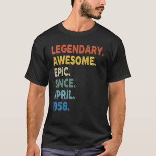 T-shirt Légendaire Épopée stupéfiante depuis avril 1958 An