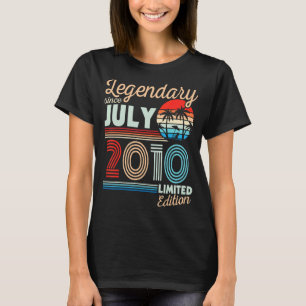 T-shirt Légendaire Juillet 2010 Joyeux anniversaire 12 ans
