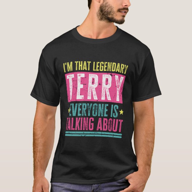 T-shirt Legendaire Terry Prénom Drôle Citation Pour Terry (Devant)