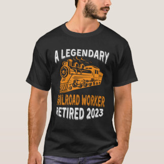 T-shirt Légendaire Travailleur Du Chemin De Fer Retraité 2
