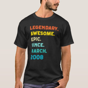 T-shirt Legendary Awesome Epic depuis février 2008 14th Bi