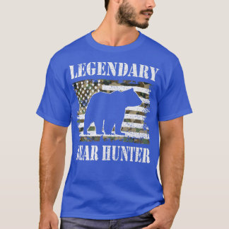 T-shirt Legendary Bear Hunter US Flag Bear Hunting Lover P