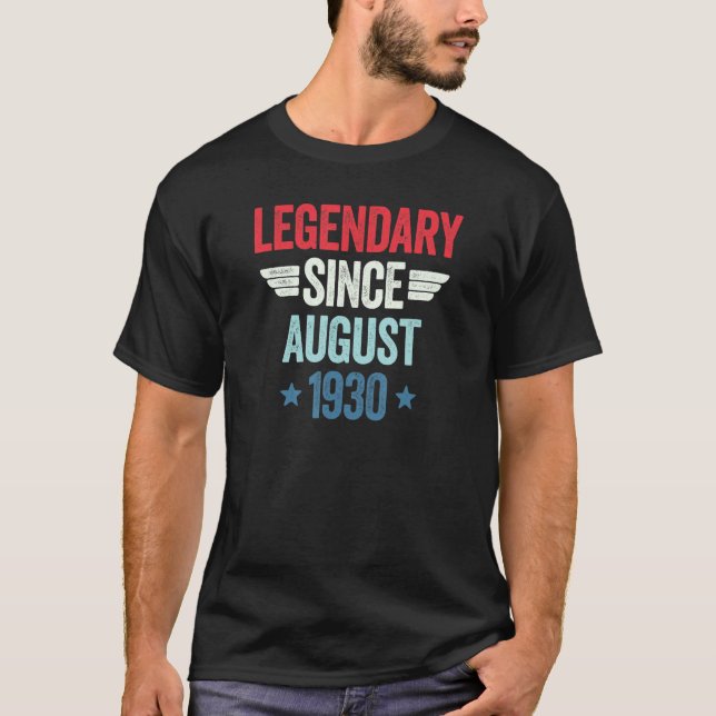 T-shirt Legendary Since August 1930_1 (Devant)