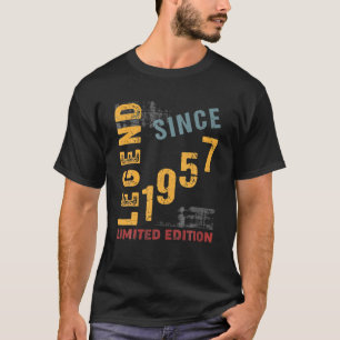 T-shirt Légende 1957 65E Anniversaire Cadeau Limité Ed