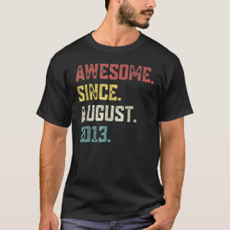 T-shirt Légende 9 ans depuis août 2013 9e anniversaire