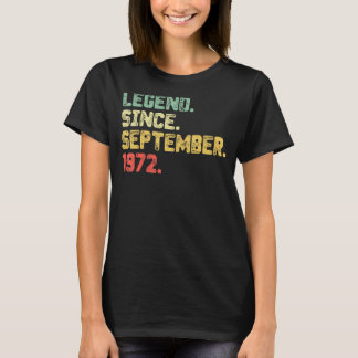 T-shirt Légende Cadeau 50 ans depuis septembre 1972 50e
