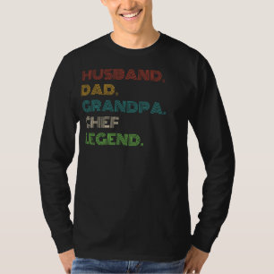 T-shirt Légende culinaire : Mari, papa, grand-père - Drôle