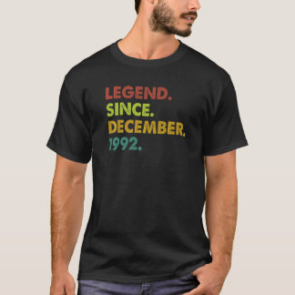 T-shirt Légende de 30 ans depuis décembre 1992 30e anniver