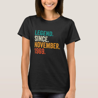 T-shirt Légende de 53 ans depuis novembre 1969 53e naissan
