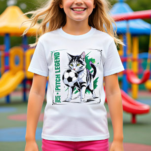 T-shirt Légende de Chat de Football : Cadeau Drôle pour le