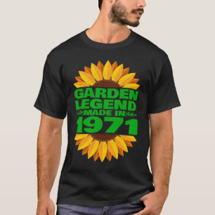 T-shirt Légende de jardin d'anniversaire 1971 et vintage 1