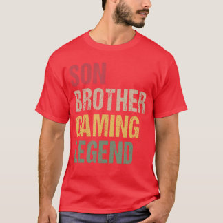 T-shirt Légende de jeu vidéo frère fils garçon vintage