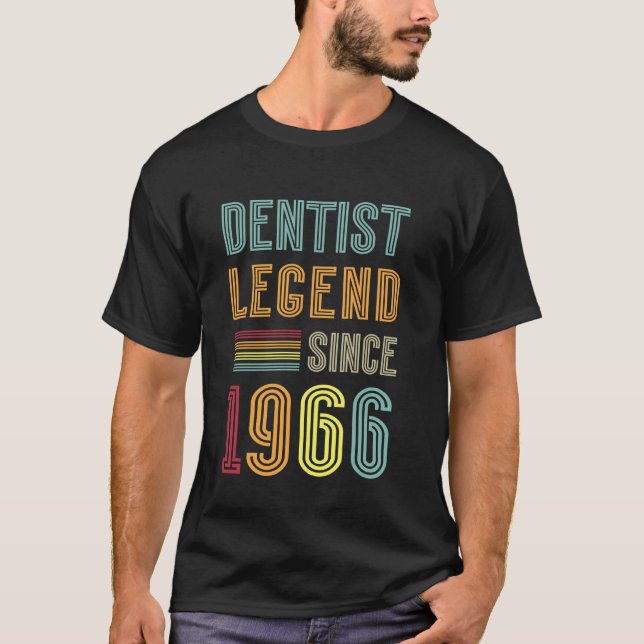 T-shirt Légende de la dentisterie 1966 59 ans Docteur 59e  (Devant)