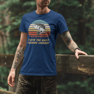 T-shirt Légende de pêche de basse personnalisée Funny Sole