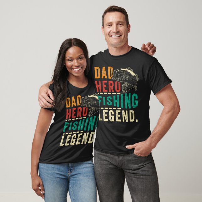 T-shirt légende de pêche du héros papa (Unisexe)