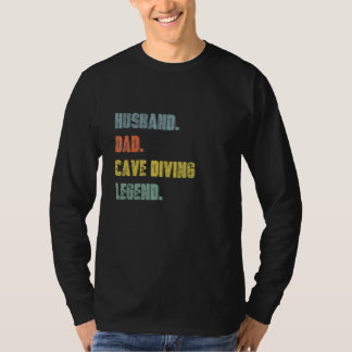 T-shirt Légende de plongée en grotte pour homme mari papa 