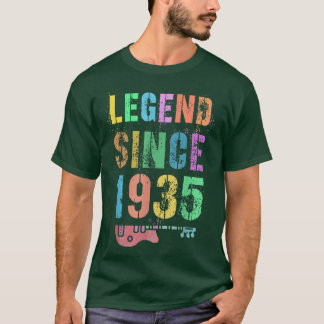 T-shirt LÉGENDE Depuis 1935 Awesome Rockstar 87e anniversa