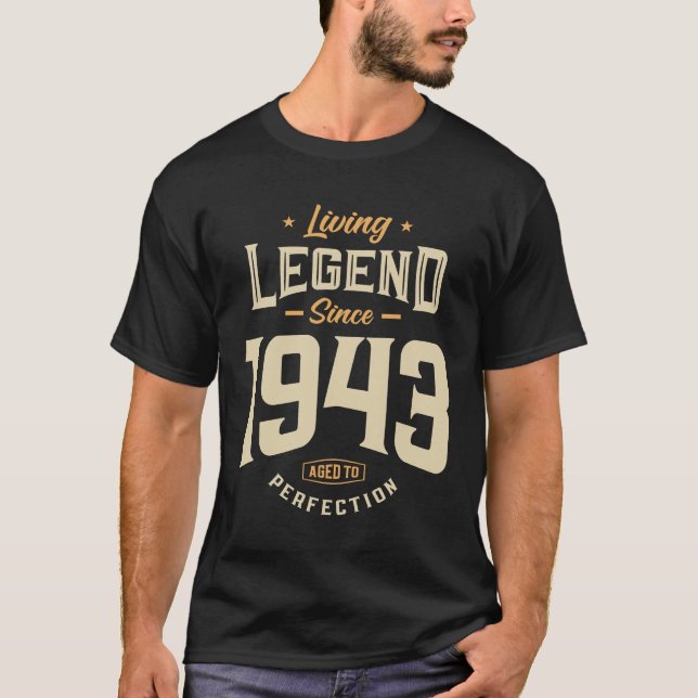 T-shirt Légende depuis 1943 80e anniversaire (Devant)
