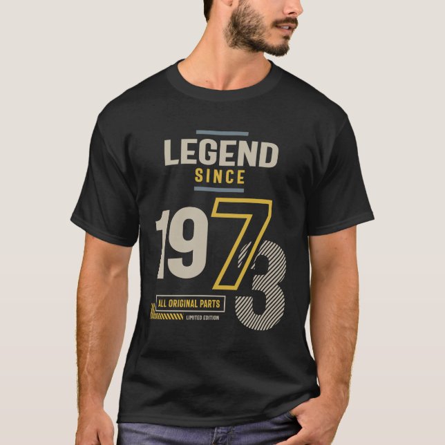 T-shirt Légende depuis 1973 50 anniversaire (Devant)