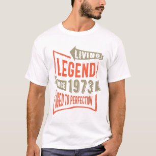 T-shirt Légende depuis 1973 Cadeau Anniversaire