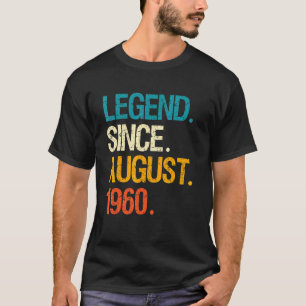 T-shirt Légende depuis août 1960 62 ans Anniversaire 62e B