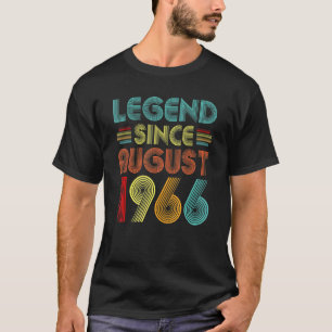 T-shirt Légende depuis août 1966 Vintage 56 Ans 56ème